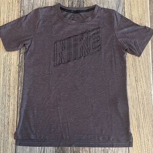 Nike Men's Short Sleeve Tee in Maroon with Outline Logo